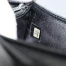CHANEL New Travel Line Long Wallet Nylon Black Silver CC Auth bs36031-20