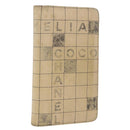 CHANEL Choco Bar Long Wallet Lamb Skin Beige CC Auth bs36033-1