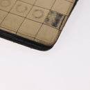 CHANEL Choco Bar Long Wallet Lamb Skin Beige CC Auth bs36033-10