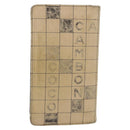 CHANEL Choco Bar Long Wallet Lamb Skin Beige CC Auth bs36033-3
