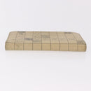 CHANEL Choco Bar Long Wallet Lamb Skin Beige CC Auth bs36033-5