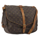 LOUIS VUITTON Monogram Saumur 35 Shoulder Bag M42254 LV Auth bs36035-1