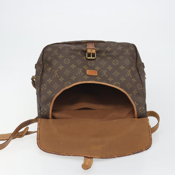 LOUIS VUITTON Monogram Saumur 35 Shoulder Bag M42254 LV Auth bs36035