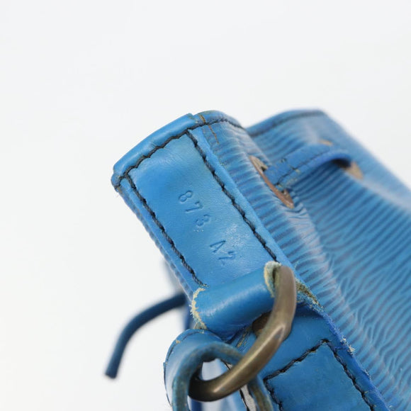 LOUIS VUITTON Epi Petit Noe Shoulder Bag Blue M44105 LV Auth bs36036