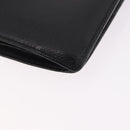CHANEL Long Wallet Leather Black Gold CC Auth bs36037-11