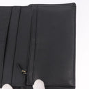 CHANEL Long Wallet Leather Black Gold CC Auth bs36037-16