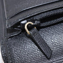 CHANEL Long Wallet Leather Black Gold CC Auth bs36037-22