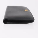 CHANEL Long Wallet Leather Black Gold CC Auth bs36037-6