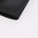 CHANEL Long Wallet Leather Black Gold CC Auth bs36037-9
