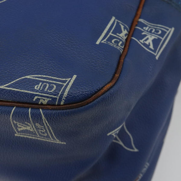 LOUIS VUITTON LV Cup Sac Cowes Bag Coated Canvas Blue M80008 LV Auth bs36041
