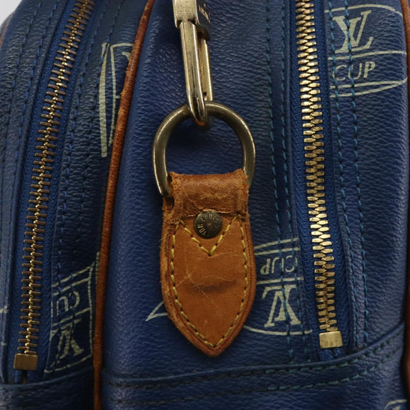LOUIS VUITTON LV Cup Sac Cowes Bag Coated Canvas Blue M80008 LV Auth bs36041