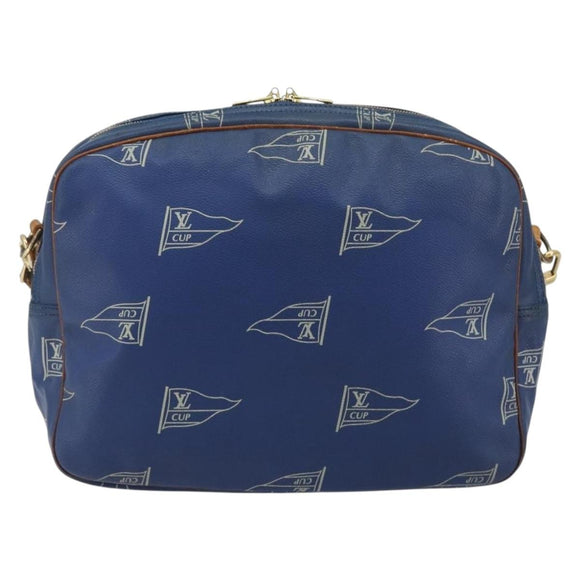 LOUIS VUITTON LV Cup Sac Cowes Bag Coated Canvas Blue M80008 LV Auth bs36041