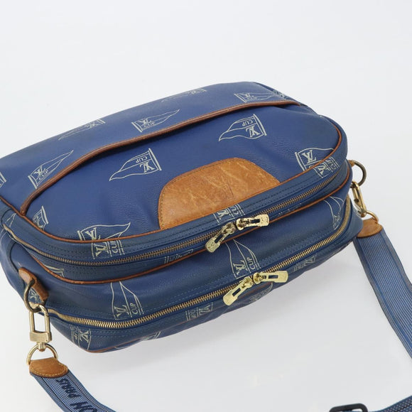 LOUIS VUITTON LV Cup Sac Cowes Bag Coated Canvas Blue M80008 LV Auth bs36041