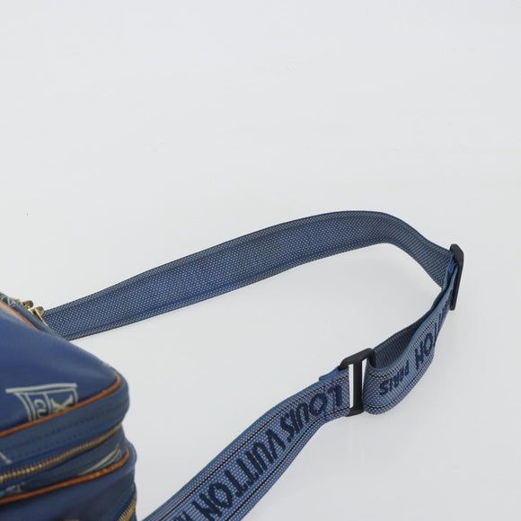 LOUIS VUITTON LV Cup Sac Cowes Bag Coated Canvas Blue M80008 LV Auth bs36041
