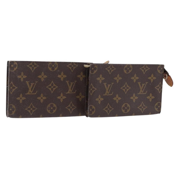 LOUIS VUITTON Monogram Bucket PM Accessory Pouch 2 Set LV Auth bs36044
