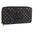 LOUIS VUITTON Monogram Multicolor Zippy Long Wallet Black M60243 LV Auth bs36045-1