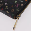 LOUIS VUITTON Monogram Multicolor Zippy Long Wallet Black M60243 LV Auth bs36045-16