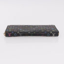 LOUIS VUITTON Monogram Multicolor Zippy Long Wallet Black M60243 LV Auth bs36045-6