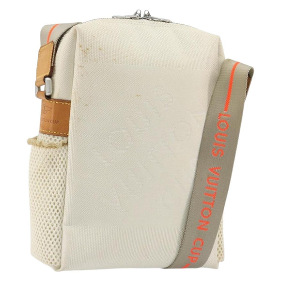 LOUIS VUITTON Damier Geant LV Cup Weatherly Bag White M80637 LV Auth bs36050