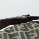 FENDI Zucca Canvas Hand Bag Coated Canvas 2 Set Brown Black Auth bs36051-14