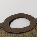 FENDI Zucca Canvas Hand Bag Coated Canvas 2 Set Brown Black Auth bs36051-6