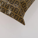 FENDI Zucca Canvas Hand Bag Coated Canvas 2 Set Brown Black Auth bs36051-8