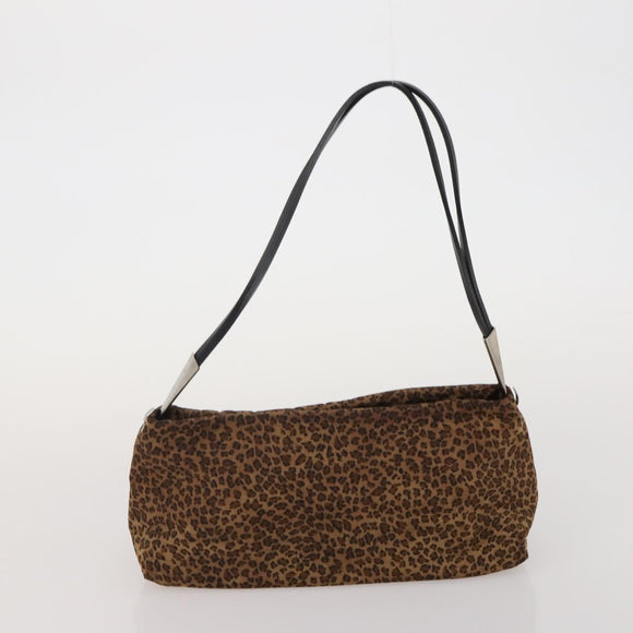 BOTTEGA VENETA Shoulder Bag Nylon 2 Set Brown Auth bs36052