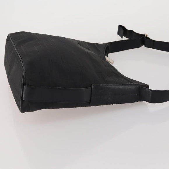 Salvatore Ferragamo Shoulder Bag Nylon Leather 2 Set Black Gold Auth bs36053