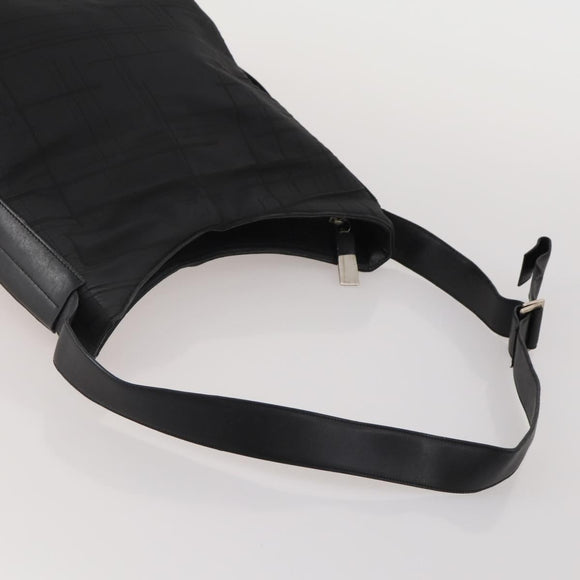 Salvatore Ferragamo Shoulder Bag Nylon Leather 2 Set Black Gold Auth bs36053
