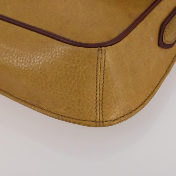 CARTIER Must Line Shoulder Bag Leather 2 Set Bordeaux Yellow Auth bs36054