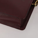 CARTIER Must Line Shoulder Bag Leather 2 Set Bordeaux Yellow Auth bs36054-8