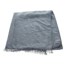 HERMES New Libris Stole Cashmere Gray Auth bs36055-1