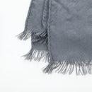 HERMES New Libris Stole Cashmere Gray Auth bs36055-12