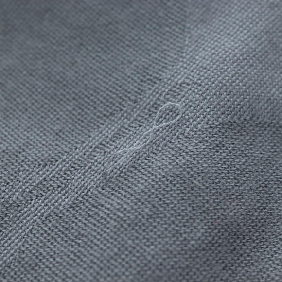 HERMES New Libris Stole Cashmere Gray Auth bs36055