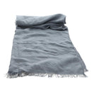 HERMES New Libris Stole Cashmere Gray Auth bs36055-2