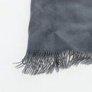 HERMES New Libris Stole Cashmere Gray Auth bs36055-3