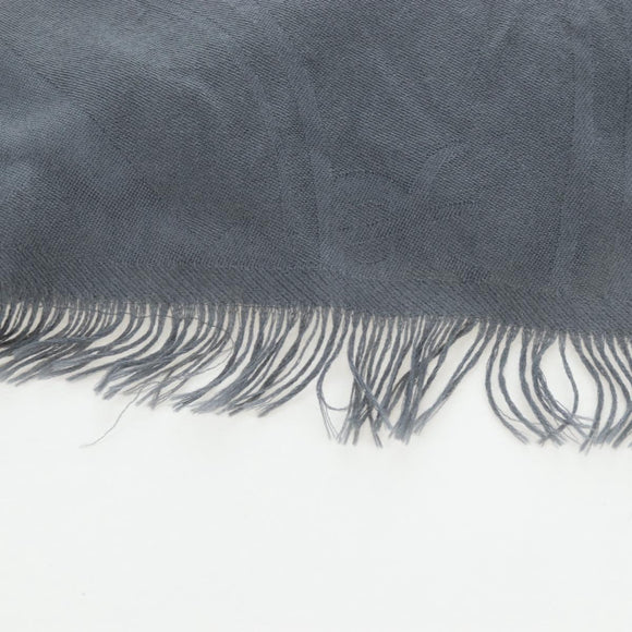 HERMES New Libris Stole Cashmere Gray Auth bs36055