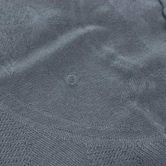 HERMES New Libris Stole Cashmere Gray Auth bs36055