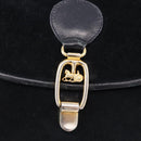 CELINE Shoulder Bag Suede Black Gold Auth bs36058-18
