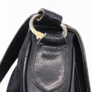 CELINE Shoulder Bag Suede Black Gold Auth bs36058-9