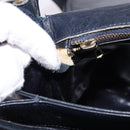 CELINE Shoulder Bag Suede Black Gold Auth bs36058-12
