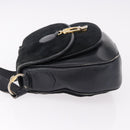 CELINE Shoulder Bag Suede Black Gold Auth bs36058-4