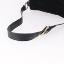 CELINE Shoulder Bag Suede Black Gold Auth bs36058-7