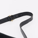 CELINE Shoulder Bag Suede Black Gold Auth bs36058-8