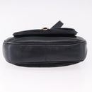 CELINE Shoulder Bag Suede Black Gold Auth bs36058-5