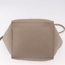 CELINE Big Bag Small Hand Bag Leather Gray Silver Auth bs36059M-5