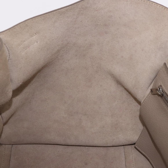 CELINE Big Bag Small Hand Bag Leather Gray Silver Auth bs36059M