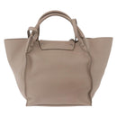 CELINE Big Bag Small Hand Bag Leather Gray Silver Auth bs36059M-2
