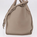 CELINE Big Bag Small Hand Bag Leather Gray Silver Auth bs36059M-3