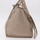 CELINE Big Bag Small Hand Bag Leather Gray Silver Auth bs36059M-4
